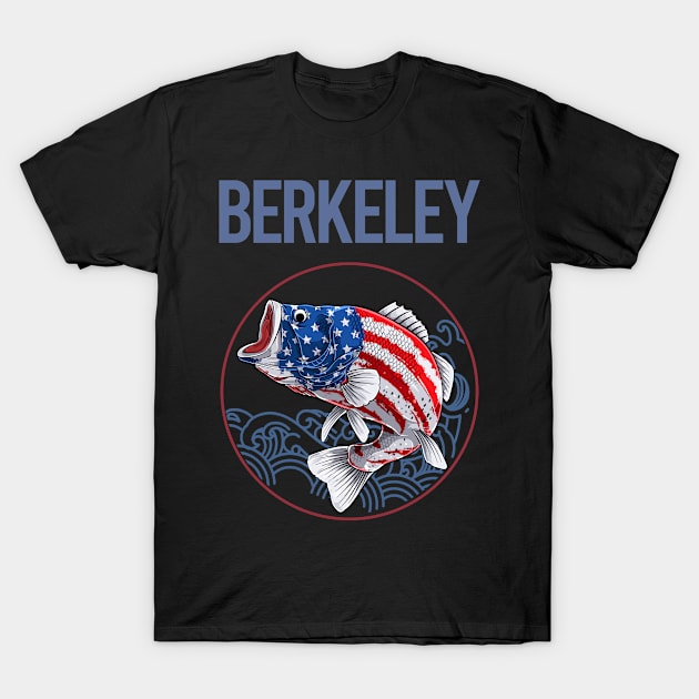 USA Flag Fish Berkeley T-Shirt by rosenbaumquinton52